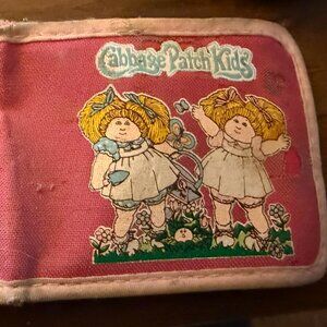 Vintage 1983 Cabbage Patch Kids Pink Wallet Pockets Canvas wallet